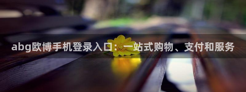 蓝狮娱乐平台官方入口下载：abg欧博手机登录入口：一站式购物、支付和服务