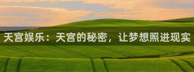 蓝狮在线app下载：天宫娱乐：天宫的秘密，让梦想照进现实